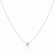 Pendentif diamant 0.50 carat or rose Ely